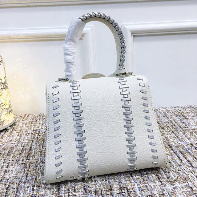 DELVAUX女包 比利時德爾沃 全球限量版 Tribal Stitch系列 德爾沃手拎包 GF0020白色編織 小號女手腕包  fcs1119